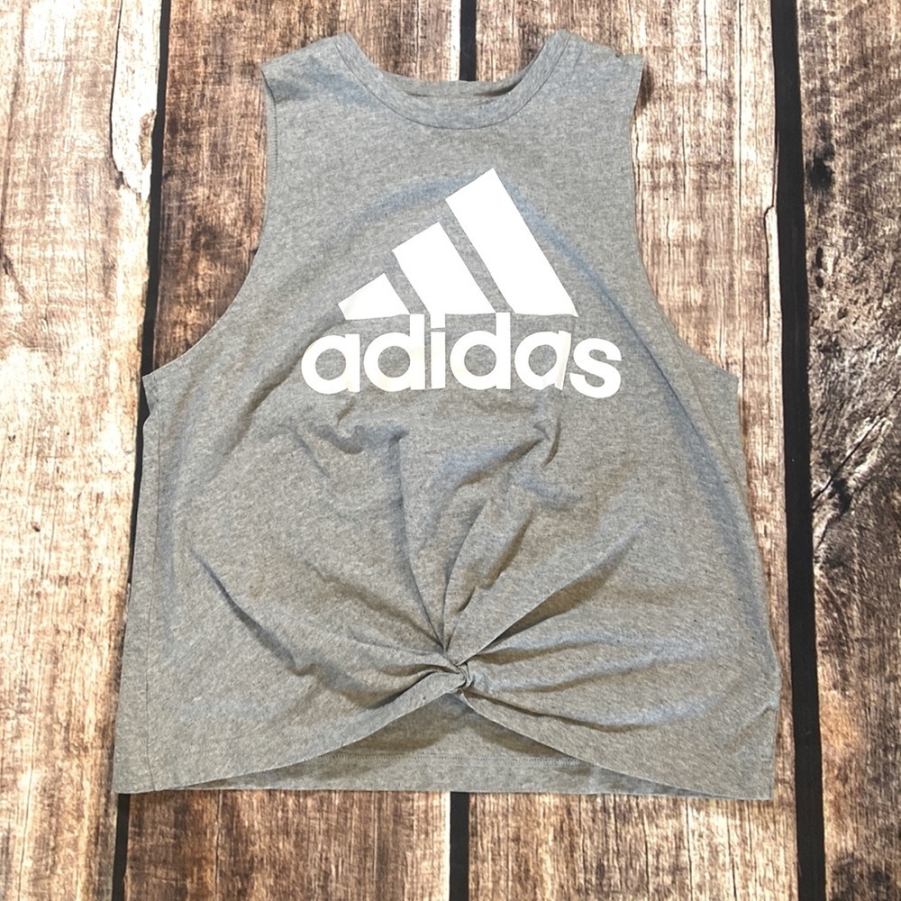 adidas gray medium athletic tank.